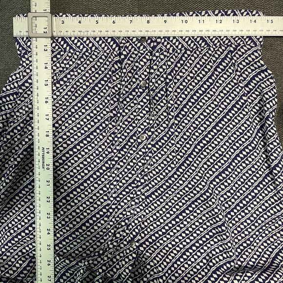 Ann Taylor LOFT Maxi Skirt Button Front Drawstring Navy Blue & White Womens Sz 2 - Picture 6 of 10
